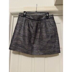 Gap Skirt Womens 10 Tan & Blue Metallic Fully Lined Mini Dressy Party Casual